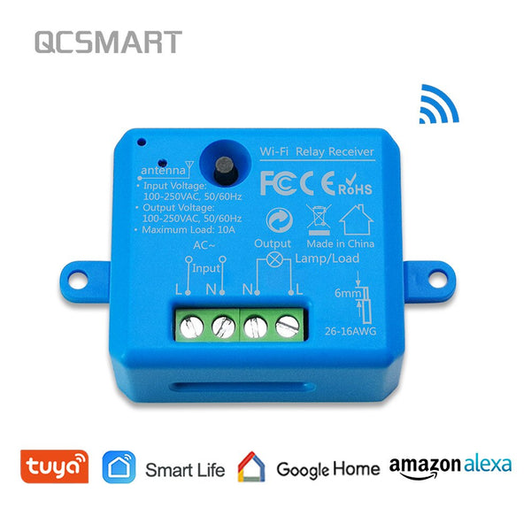 1 Packs - BLU - Tuya Smart Life Tiny WiFi Switch Socket Module DIY Smart Light and Socket Google Home Echo Alexa Voice Control Remote Control