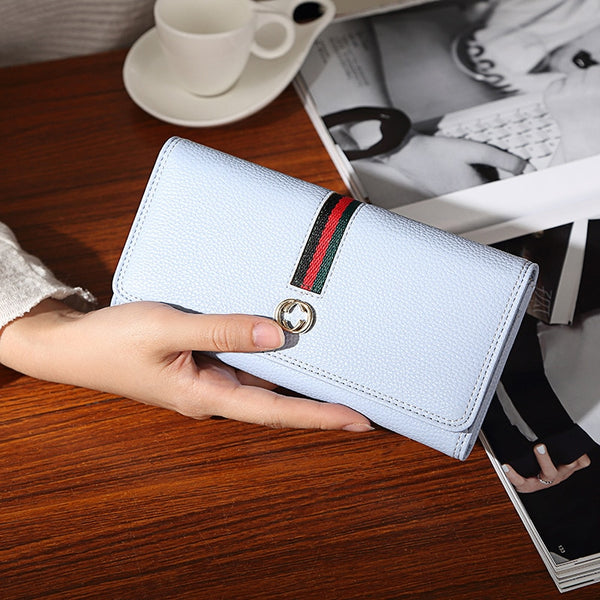 blue A - Wristlet Women Wallets Phone Purse Long Hasp Female Purse Women's Wallet Ladies Wallet Purse For Girls Portefeuille Carteira