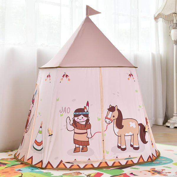 [variant_title] - NEW Indiana Castle Indoor Game House Princess Toy Children's Baby Toy Tent Castle Villa  Foldable Play Tents Toys for Children