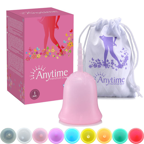Pink / Large- 25ml - Anytime Feminine Hygiene Lady Cup Menstrual Cup Wholesale Reusable Medical Grade Silicone For Women Menstruation