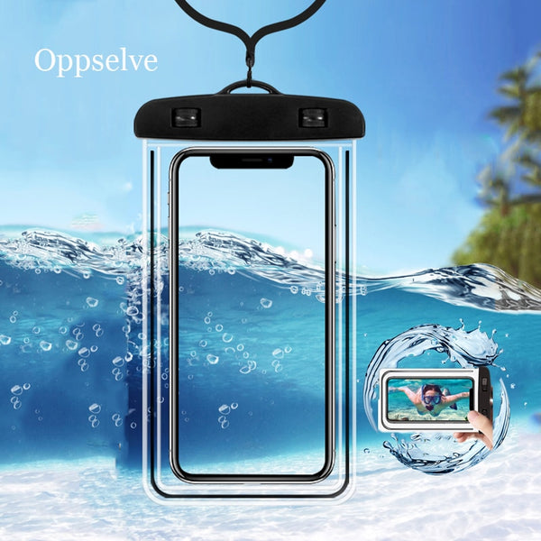 Waterproof Mobile Phone Case For iPhone 11 X Xs Max 8 7 Samsung S9 Clear PVC Sealed Underwater Cell Smart Phone Dry Pouch Cover