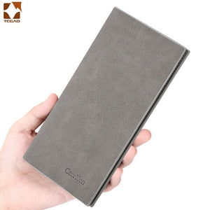 [variant_title] - wallet men Thin slim wallet leather long Male Clutch mens wallets coin hand purse pocket cartera hombre billetera hombre 2019