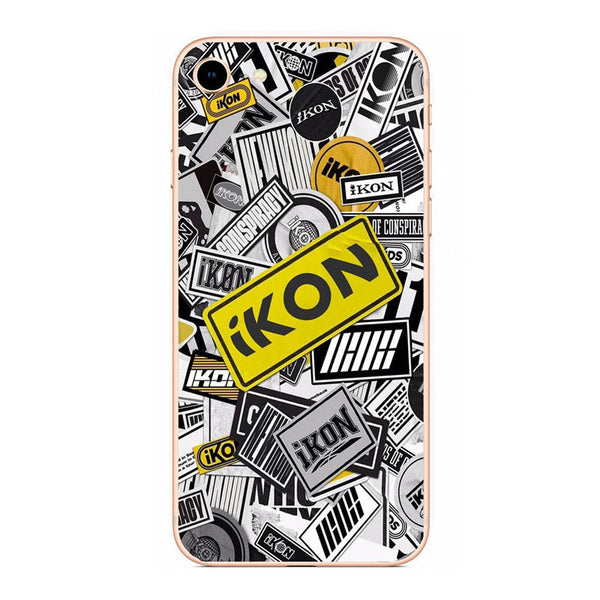 Gold / For iphone 5 5s SE - IKON KPOP Boy Group hard PC Phone Matte plastic Case Cover For iphone 4 5 6  7 8 PLUS X back Coque Fundas Capa