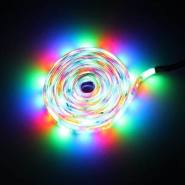 RGB / 0.5m Not waterproof - 5m/rolls Waterproof rgb led strip neon light warm white blue red green LED ribbon Flexible light strip tape adapter 12v