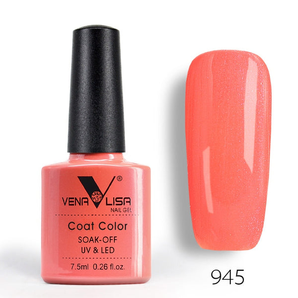 945 - New Free Shipping Nail Art Design Manicure Venalisa 60Color 7.5Ml Soak Off Enamel Gel Polish UV Gel Nail Polish Lacquer Varnish