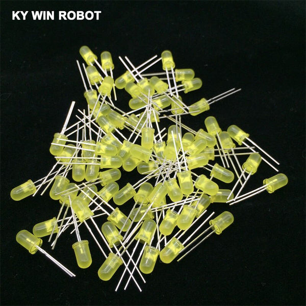 [variant_title] - 100pcs 5mm LED Diode 5 mm Assorted Kit  White Green Red Blue Yellow DIY Light Emitting Diode
