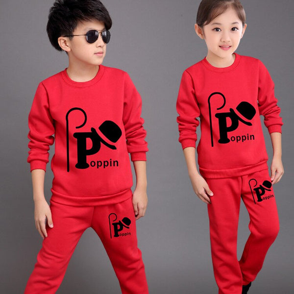 [variant_title] - Children's Suits Spring Autumn Wear Boys and Girls Long Sleeved Tops + Trousers Kids 2 Suits Big Children Sport Sets 3-12 Ages