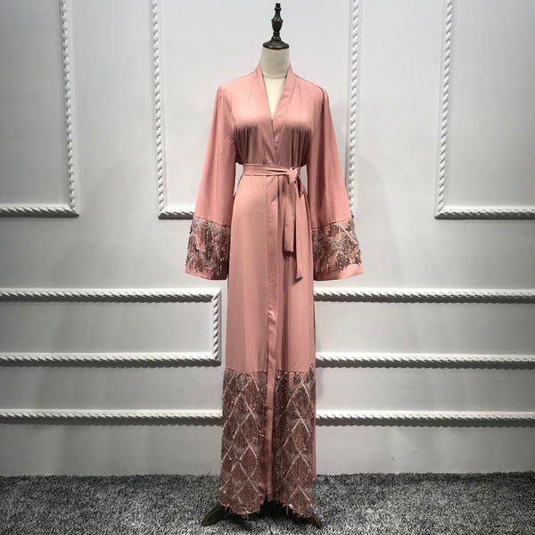[variant_title] - Abayas For Women 2019 Kaftan Abaya Sequin Muslim Hijab Dress Robe Dubai Caftan Marocain Jilbab Qatar Turkish Islamic Clothing