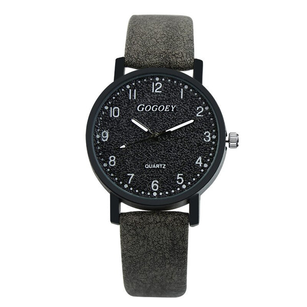 Black - Gogoey Brand Women's Watches Fashion Leather Watch Women Watches Ladies Watch Clock montre femme reloj mujer zegarek damski