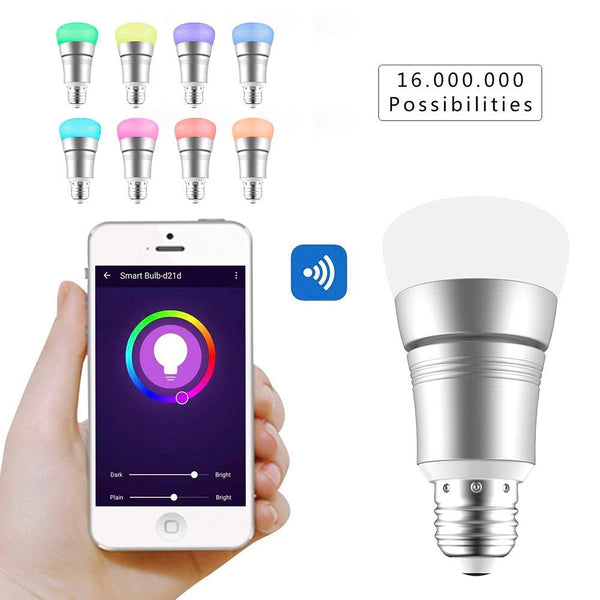 [variant_title] - WiFi Smart LED Light Bulb A19 7W E26 Lamp Dimmable Ambience Voice APP Remote Control Homekit Work with Alexa Google Home