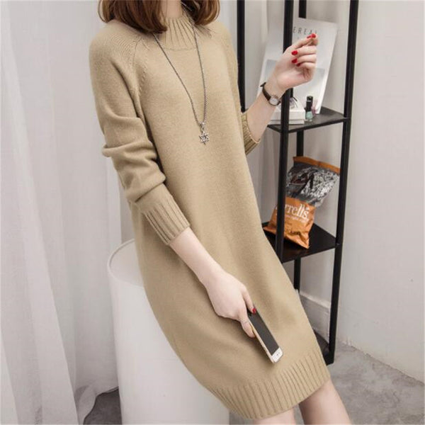 Spring Stretch pullover Casual Sweater Female Autumn Winter New Loose Medium Long Large size Sweater Long sleeve Women Tops 2019