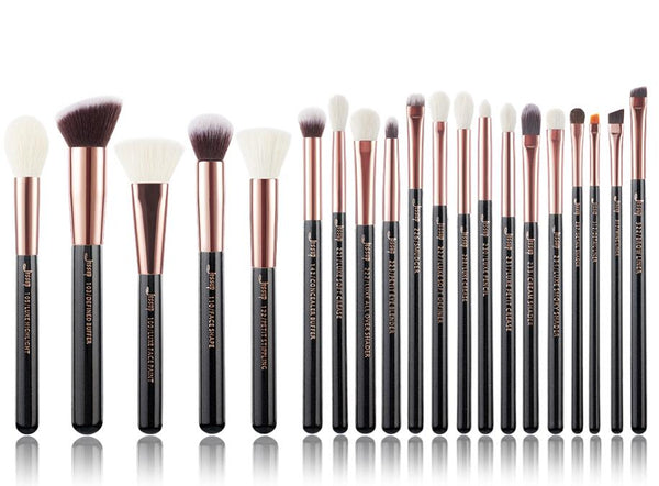 T165(20PCS) - Jessup Rose Gold / Black Makeup brushes set Beauty Foundation Powder Eyeshadow Make up Brush 6pcs/8pcs/10pcs/15pcs/20pcs/25pcs