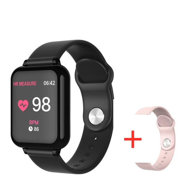 bk add 1 pink strap / no retail box - 696 B57 smart watch IP67 waterproof smartwatch heart rate monitor multiple sport model fitness tracker man women wearable