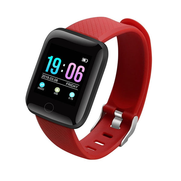 red - Hembeer D13 Smart Watch Men Women For Android Apple Phone Waterproof Heart Rate Tracker Blood Pressure Oxygen Sport Smartwatch