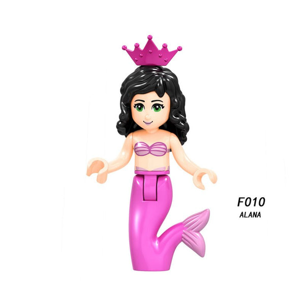 F010 alana - Snow White Fairy Tale Princess Girl anna elsa beast cinderella maleficent Friends Building Blocks Toy kid gift Compatible Legoed