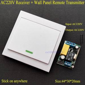Default Title - Wireless Remote Control Switch AC 220V Receiver Wall Panel Remote Transmitter Hall Bedroom Ceiling Lights Wall Lamps Wireless TX