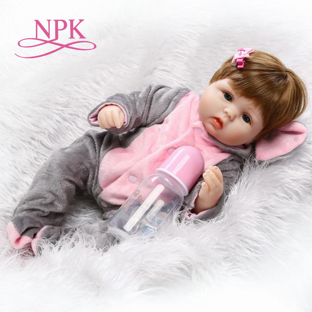 Default Title - NPK wholesale cute reborn baby doll soft real touch silicone vinyl doll lovely baby best toys and gift for children