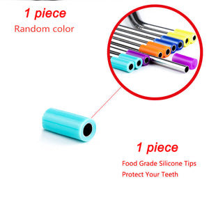 1 Food Grade Tips - 2/4/8Pcs Colorful Reusable Drinking Straw High Quality 304 Stainless Steel Metal Straw with Cleaner Brush For Mugs 20/30oz