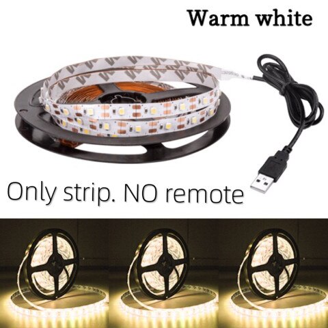 Warm white / 0.5m - USB Mini 3key LED Strip DC 5V Flexible Light 60LEDs 50CM 1M 2M 3M 4M 5M SMD 2835  Desktop Decor Screen TV Background Lighting