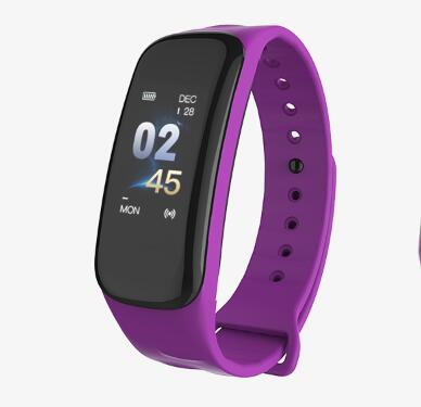 Purple - Wearpai C1Plus Men Sport Watches Heart rate Blood Pressure  Sleep Monitoring FitnessTracker Digital Clock Relogio Inteligente
