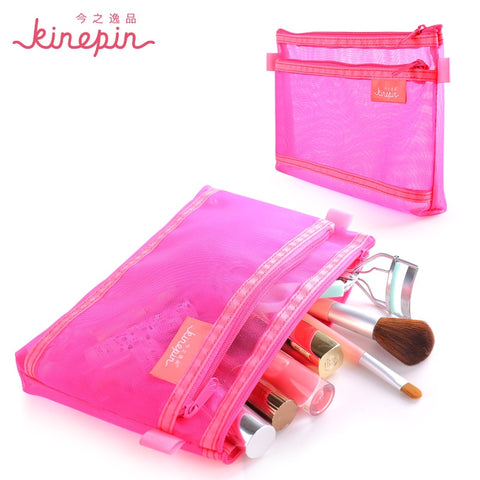 Default Title - KINEPIN Makeup Brush Bag Travel Organizer Cosmetic Bag Meshy Zipper Pouch for Beauty Accessories Makeup Brushes Tools