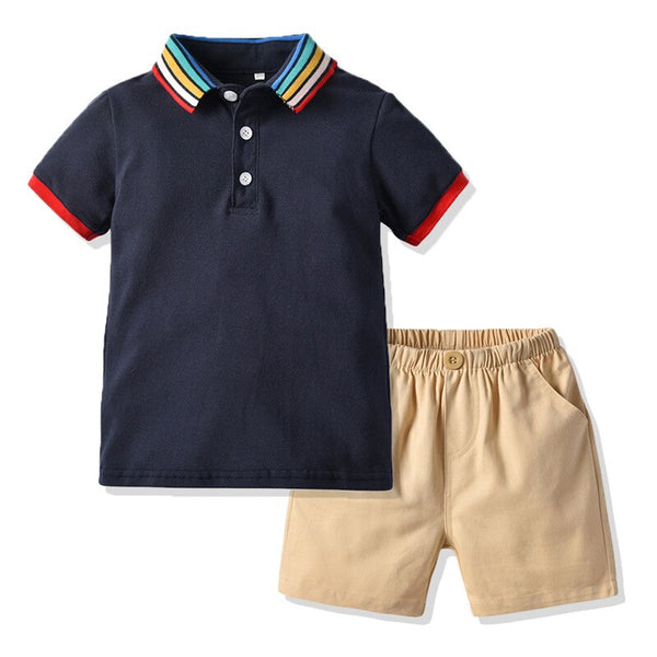 c / 2T - Tem Doger Boy Clothing Set 2019 Summer Kids Boys Clothes Suit Shorts Sleeve Tops+Shorts 2PCS Outfits Children Casual Tracksuit