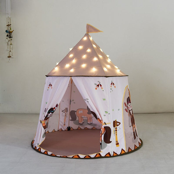 [variant_title] - NEW Indiana Castle Indoor Game House Princess Toy Children's Baby Toy Tent Castle Villa  Foldable Play Tents Toys for Children