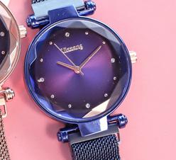 Blue - Exquisite Magnet Magnetic Force Unique Creative Band Women Luxury Quartz Watches Ladies Dress Wristwatches Watch NO Box&Bracelet