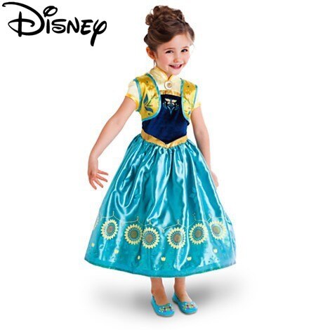 1-350850 / 10T - Disney Frozen snow queen elsa baby girls Cosplay Costume princess anna Kids clothes Halloween Christmas carnival infant dress