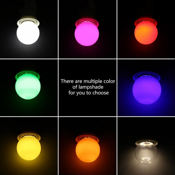 [variant_title] - 3W E27 LED Light Bulb Round Shaped Colorful Globe Light Bulb Home Bar Party Festival Decorative Lamp Lighting