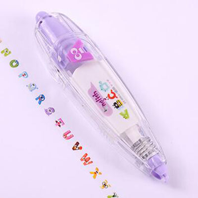 C - Baby Drawing Toys Child Creative Correction Tape Sticker Pen Cute Cartoon Book Decorative Kid Novelty Floral Adesivos Label Tape