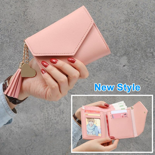 [variant_title] - New Money Small Wallet Women Casual Solid Wallet Fashion Female Short Mini All-match Korean Students Love Small Wallet