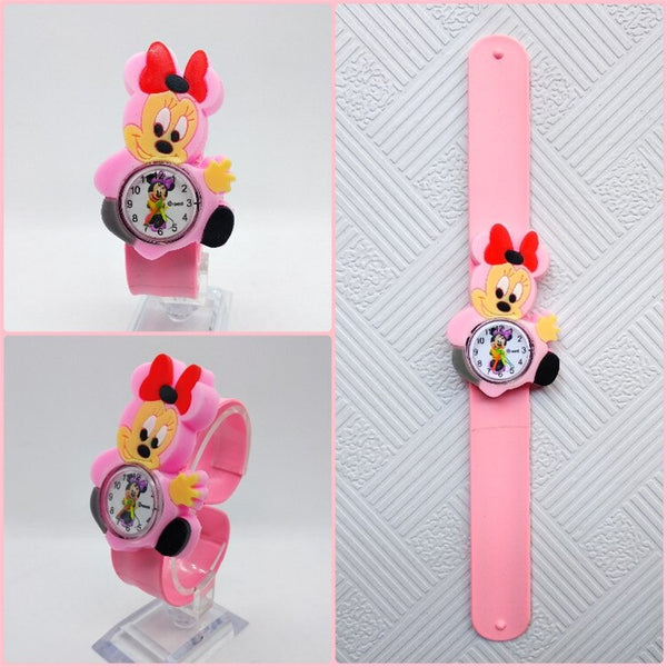 Pink - Relogio Infantil Cartoon 3D Life Waterproof Kids Watches Rubber Quartz Children's Watch for Girls Boys Cute kid Clock Baby