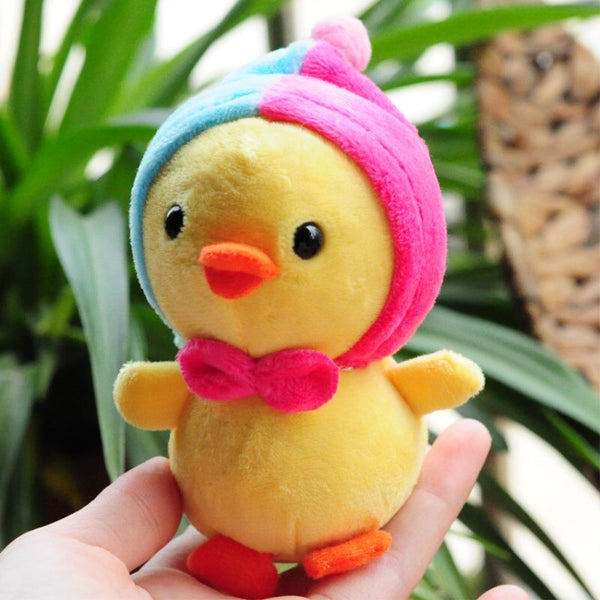 [variant_title] - 10cm Plush Little Yellow Chicken Stuffed Stitch Soft Doll Cute Cartoon Animal Plushing Toy For Children Keychain Pendant Plushs