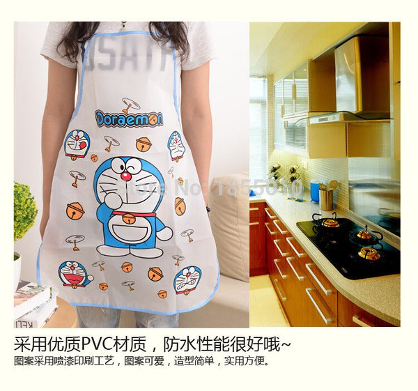 [variant_title] - Cartoon Apron Kit Bib Apron Cartoon Long Sleeveless  Waterproof Kitchen Aprons For Men And Women