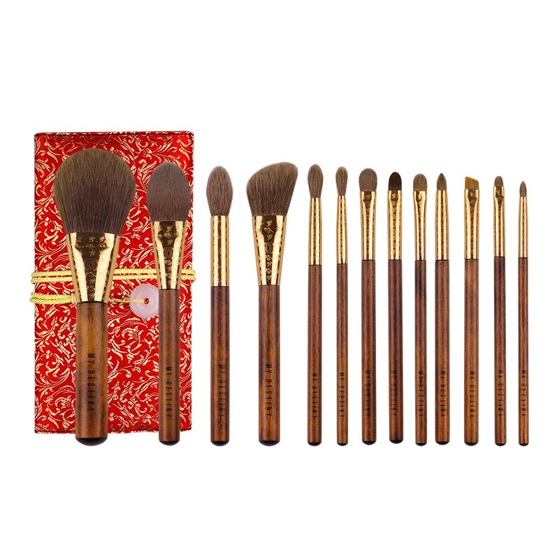 Default Title - MyDestiny Luxurious Traditional Brush Set 13-Brushes Super Soft Australian Squirrel Hair Face Eye Brushes - Beauty Makeup Tools (MD-TRADITIONAL-SET)