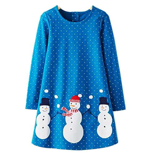 as photo-200004890 / 2T - Christmas Dress Baby Girls Clothes Long Sleeve Girls Dresses Children Vestidos Character Pattern Princess Dress Kids Clothing