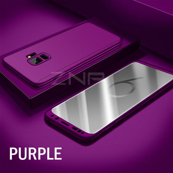 Purple / Note 8 - ZNP Luxury 360 Degree Full Cover Phone Case For Samsung Galaxy S9 S8 Plus S10 Shockproof Cover For Samsung Note 8 9 S9 Plus Case