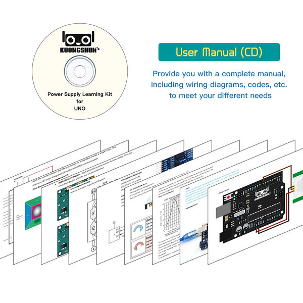 [variant_title] - KUONGSHUN UNO R3 Project Complete Starter Kit with Tutorial for Arduino diy kit With tutorial CD