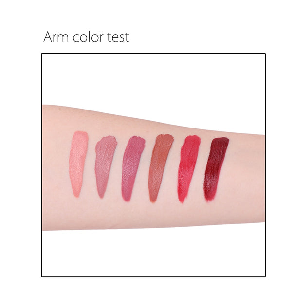 [variant_title] - BEAUTY GLAZED 6 Colors Matte Lipstick Set Waterproof Long Lasting Lip Gloss Nude Velvet Pigment Batom Women Fashion Lip Makeup