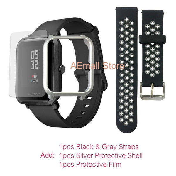 GraySilver.Film - English Version Xiaomi Amazfit Bip Smart Watch Men Huami Mi Pace Smartwatch For IOS Android Heart Rate Monitor 45 Days Battery