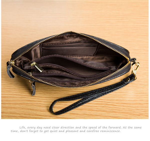 [variant_title] - Wallet Women Brand Design Portefeuille femme Genuine Leather Clutch Women Wallets  6 Colors   Fashion Long Carteira Feminina