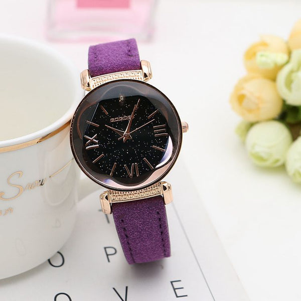Purple - New Fashion Gogoey Brand Rose Gold Leather Watches Women ladies casual dress quartz wristwatch reloj mujer go4417