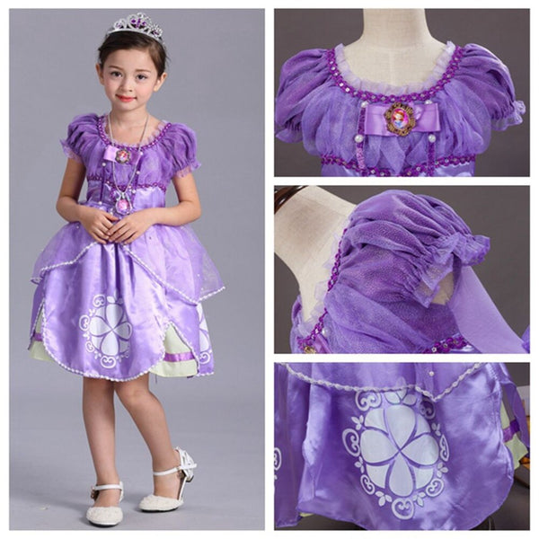 [variant_title] - Halloween Christmas gift carnaval cosplay costume for kids princess dress sofia skirt fairy tale character acting clothing