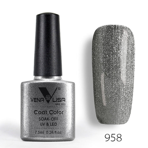 958 - New Free Shipping Nail Art Design Manicure Venalisa 60Color 7.5Ml Soak Off Enamel Gel Polish UV Gel Nail Polish Lacquer Varnish