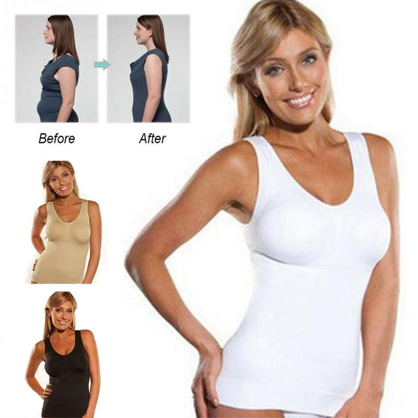 [variant_title] - Shaper Slim Up Lift Plus Size Bra Cami Tank Top Women Body Shaper Removable Shaper Underwear Slimming Vest Corset Shapewear