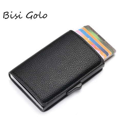 [variant_title] - BISI GORO New Arrival Soft Leather Wallet RFID Blocking ID Card Holder Multifunctional High Quality Money Bag 3 Colors Card Case