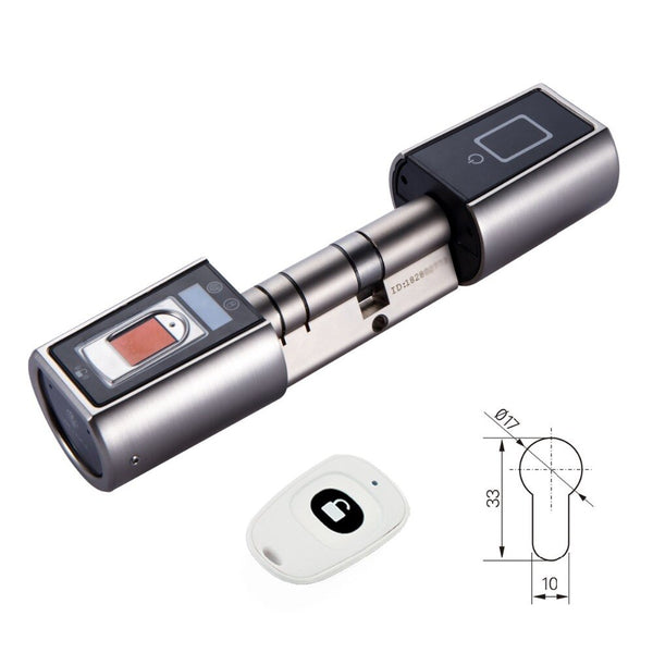 [variant_title] - We Lock Cylinder Keyless Smart biometric App fingerprint door lock home security electronic digital door lock for home office