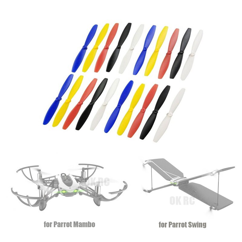 [variant_title] - Colorful Propeller for Parrot Mini Drone Parrot Mambo Propeller Parrot Swing Propeller CW CCW Prop Blade Quadcopter Spare Parts