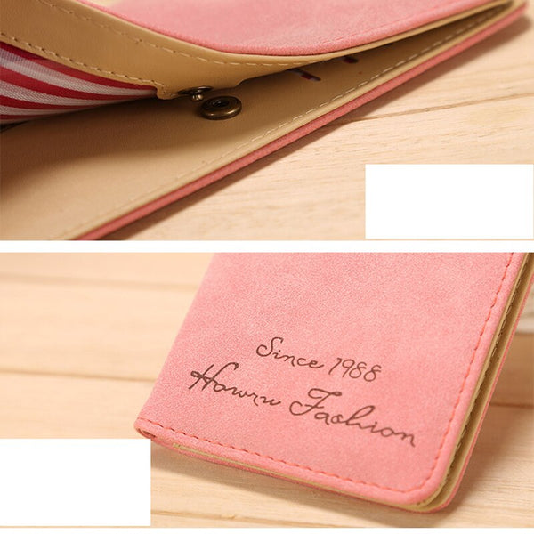 [variant_title] - Minimalist Designer Slim Long Bifold Women Wallet Female Clutch Leather Brand Coin Purse Ladies Card Holder Money Dollar Cuzdan